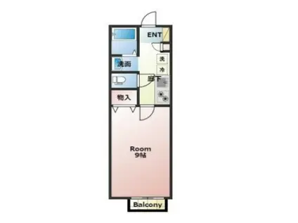 朋久レジデンス(1K/2階)の間取り写真