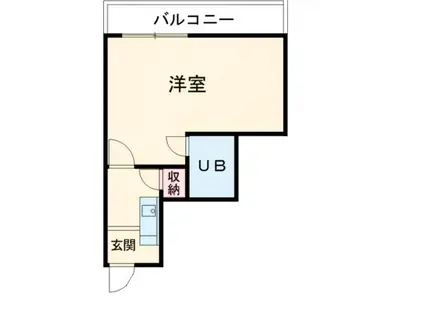 レインボーエム(1K/3階)の間取り写真