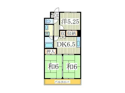 飯田マンション(3DK/2階)の間取り写真