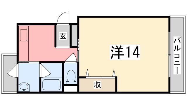 溝口マンション(1K/2階)の間取り写真