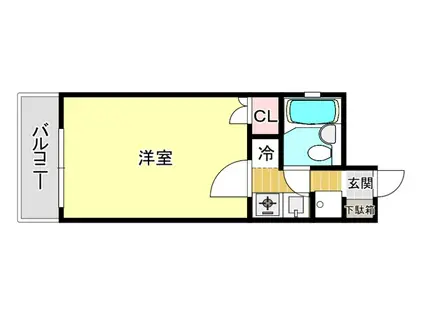 ダイアパレス博多駅南(1K/13階)の間取り写真