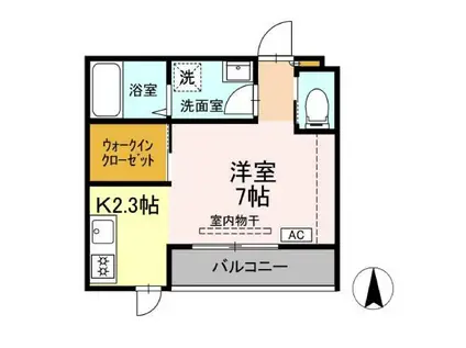 エル・シエロIII(1K/3階)の間取り写真