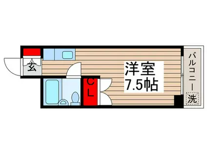 ウィンド湊(ワンルーム/4階)の間取り写真