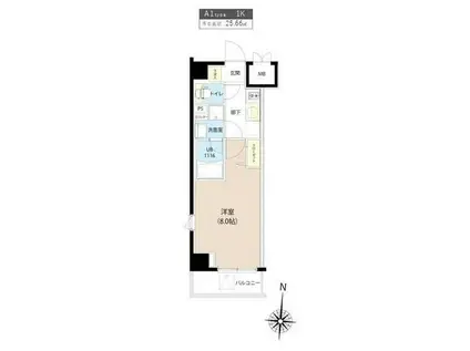 レオーネ板橋区役所前(1K/6階)の間取り写真