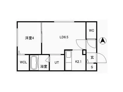 ネクステージ平岸II(1LDK/2階)の間取り写真