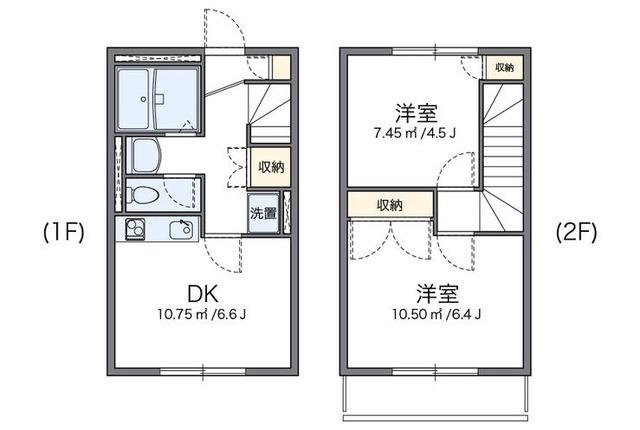 レオパレスMARCH′97(2DK/1階)の間取り写真