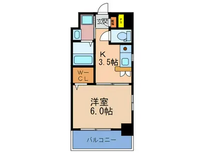 エステムプラザ梅田・扇町公園パークランド(1K/10階)の間取り写真
