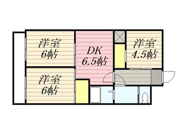 リアライズ浜松(3DK/7階)の間取り写真