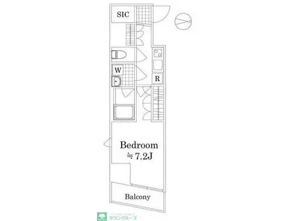 ARKMARK東向島AZ(1K/6階)の間取り写真
