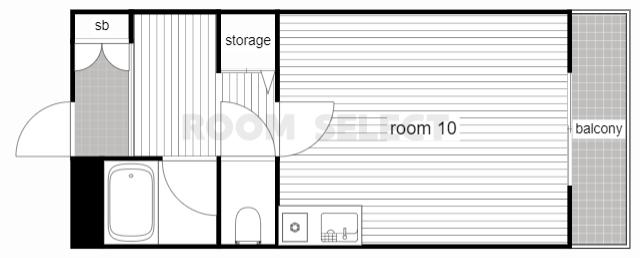 プレシアス赤城II(1K/1階)の間取り写真