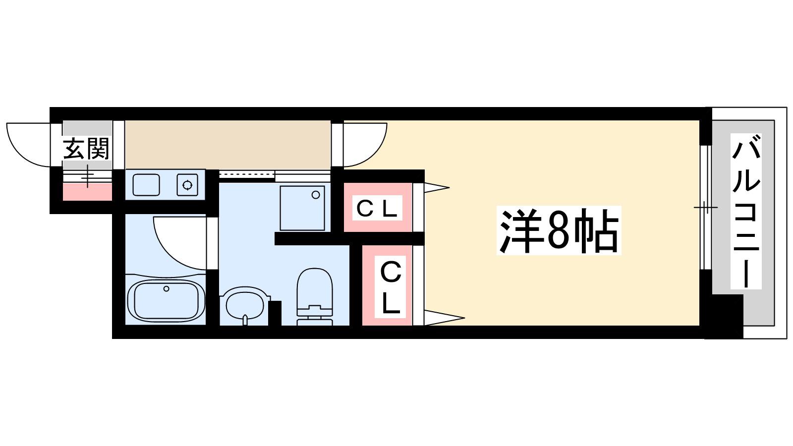 アスリート新大阪2番館(1K/7階)の間取り写真