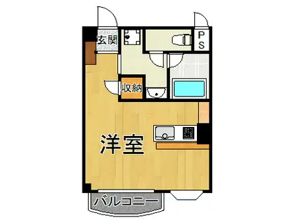 WAKOビル(ワンルーム/4階)の間取り写真