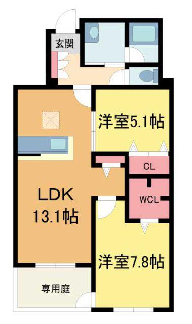 ＪＲ東海道本線 甲子園口駅 徒歩10分 3階建 新築(2LDK/1階)の間取り写真