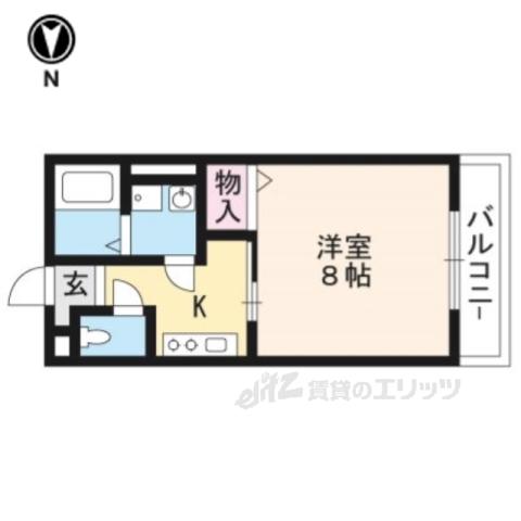 VILLA紅葉(1K/2階)の間取り写真