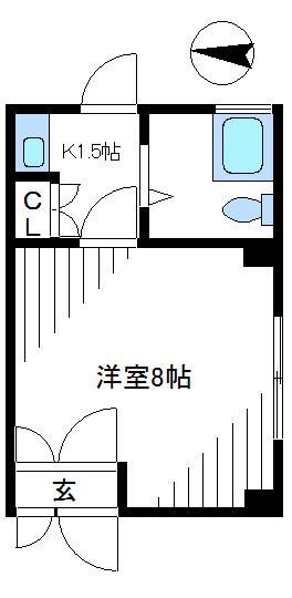 アークビル沼袋(1K/1階)の間取り写真