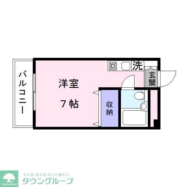 植村ビル(ワンルーム/3階)の間取り写真