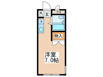 フローリッシュ(ワンルーム/3階)の間取り写真