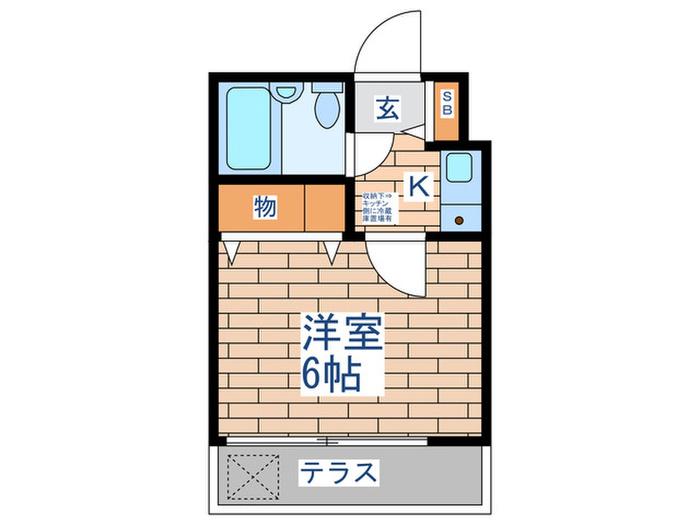 ロワール祐天寺(1K/1階)の間取り写真