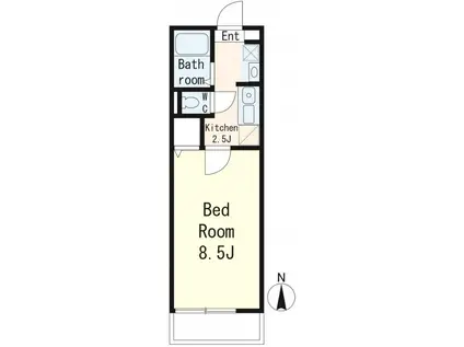 メゾン・ド・グレーヌ(1K/1階)の間取り写真