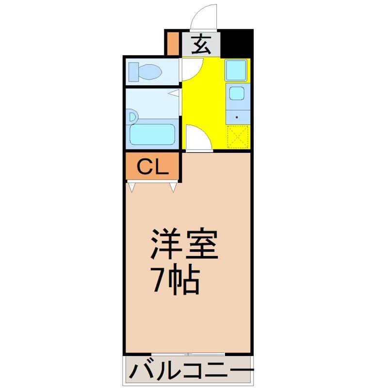 セントラルハイツ カシノ(1K/2階)の間取り写真