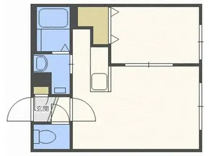 ツバキスクエア静修学園前(1LDK/2階)の間取り写真