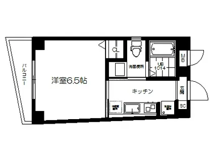 ルグラン高輪(1K/3階)の間取り写真