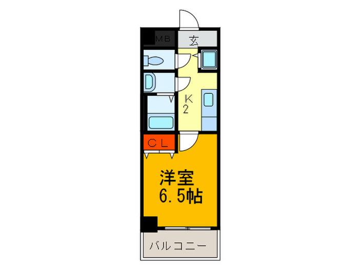 リバーサイド金岡五番館(1K/5階)の間取り写真