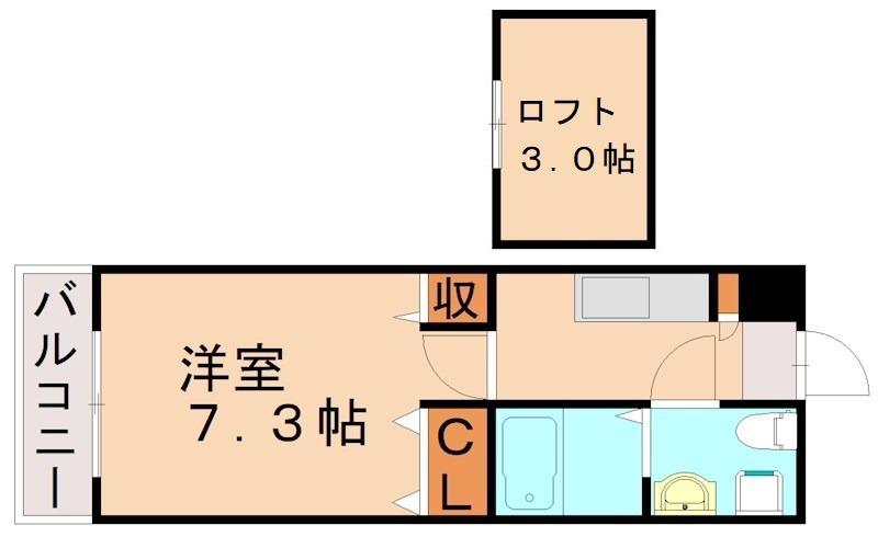 ピュアフリー井尻駅前A(1K/1階)の間取り写真