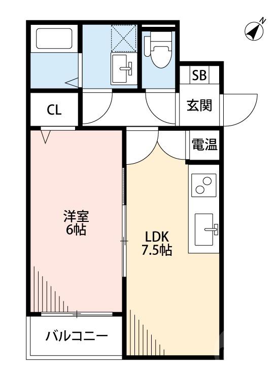 ART TENDO イースト(1LDK/3階)の間取り写真