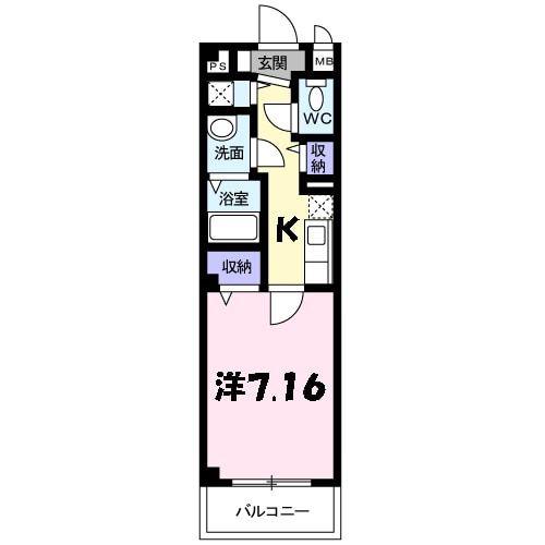 ARKPLACE(1K/1階)の間取り写真