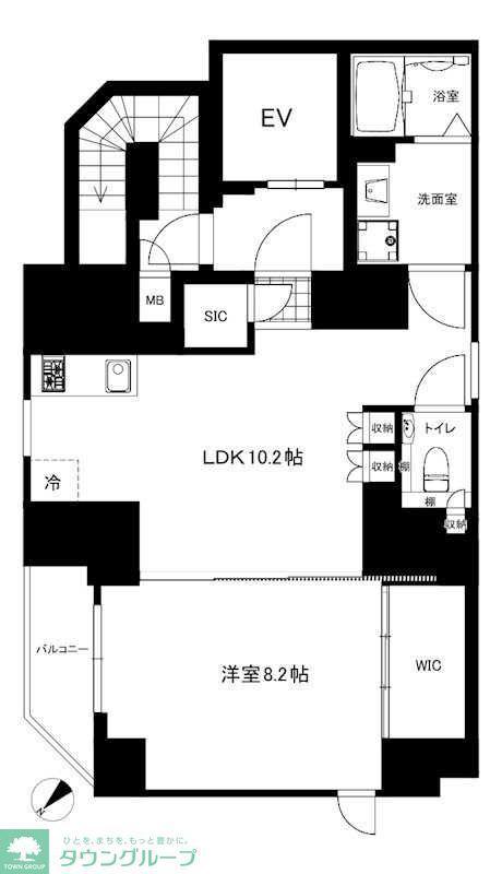 CREAL PREMIER恵比寿(1LDK/6階)の間取り写真