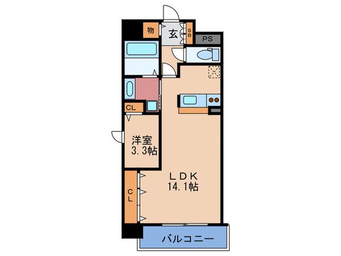 プリマクラッセ(1LDK/3階)の間取り写真