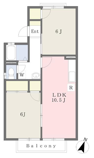 セジュール杉並台 A棟(2LDK/1階)の間取り写真