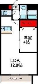 CHERRY BLOSSOM 五条通(1LDK/3階)の間取り写真