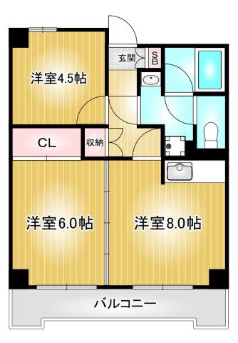 リアライズ栄(2LDK/5階)の間取り写真