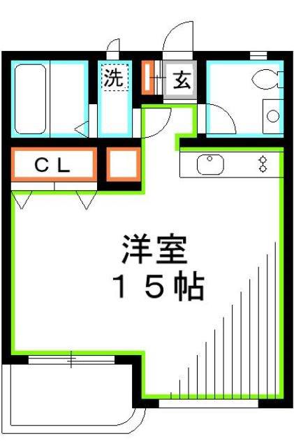 メゾンアンドー(ワンルーム/1階)の間取り写真