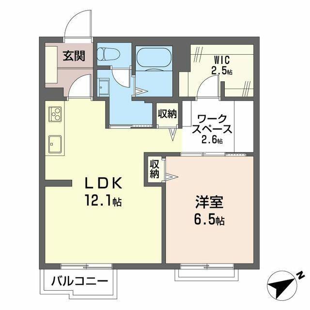 ハイツオリエント(1SLDK/2階)の間取り写真