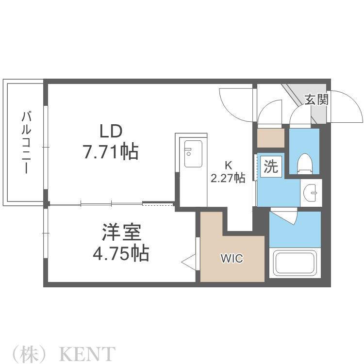 SーRESIDENCE琴似本通AVANTA(1LDK/3階)の間取り写真