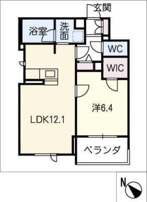 MOANA GRAND RESIDENCE(1LDK/4階)の間取り写真