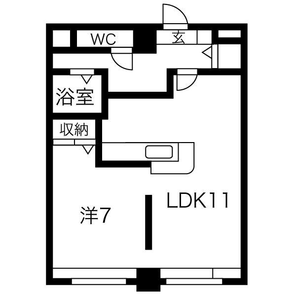 CROSS POINT(1LDK/5階)の間取り写真