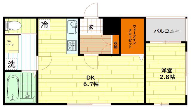 ルアーナ千林清水(1DK/3階)の間取り写真