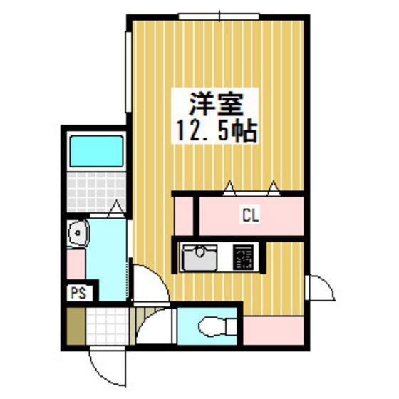 MARESSE ROSSO(1K/2階)の間取り写真