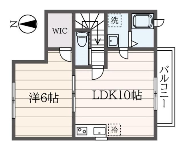 ココ代沢(1LDK/2階)の間取り写真