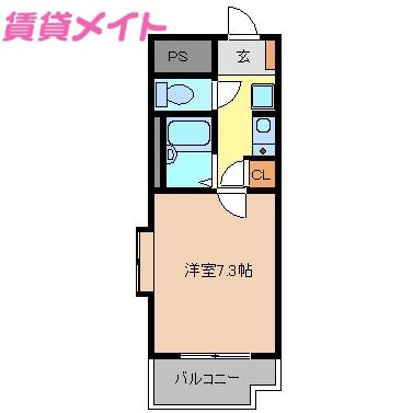 アメージングエステート(1K/3階)の間取り写真