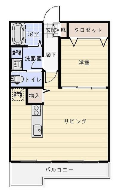 ユアサヴィレッジII(1LDK/2階)の間取り写真