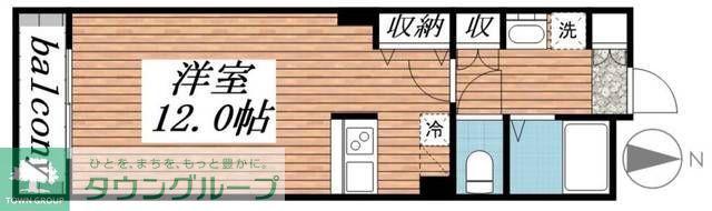 モンテ・オーロ(1K/1階)の間取り写真