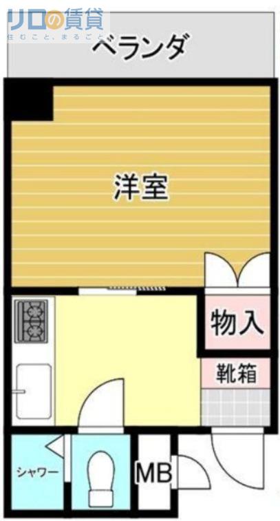 中村マンション(1K/5階)の間取り写真