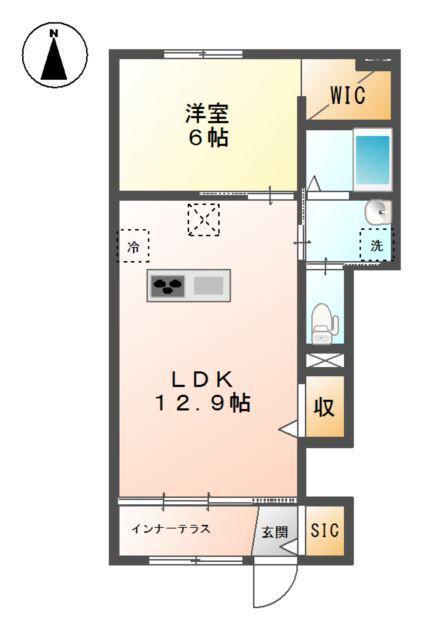 セレーナクオーレ(1LDK/1階)の間取り写真