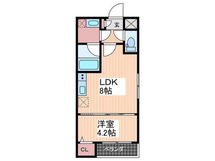 N祇園新橋(1LDK/1階)の間取り写真