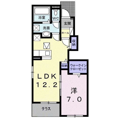 ライフエポナ II(1LDK/1階)の間取り写真